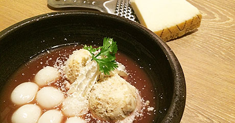 ナチュラルチーズ香る白玉ぜんざい